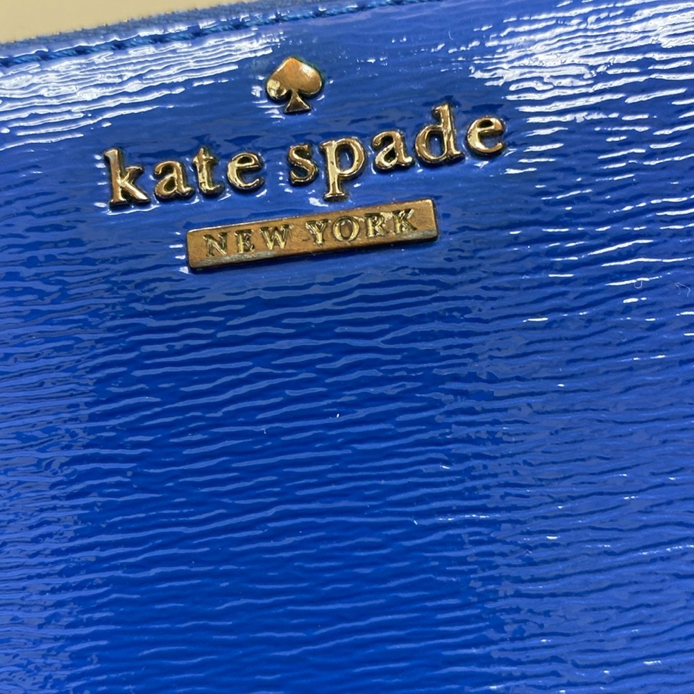Kate Spade Glossy Cobalt Wallet Zipper Around - Picture 10 of 10